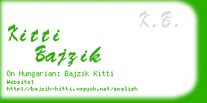 kitti bajzik business card